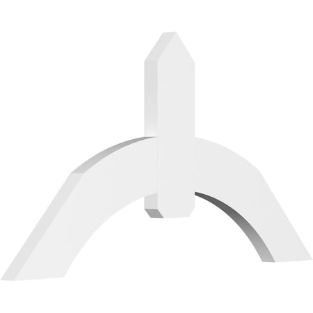 Ekena Millwork Archdale Architectural Grade PVC Gable Bracket, 48"W x 26"H x 2"D x 6"F, 13/12 Pitch GBP048X26X0206ARC00